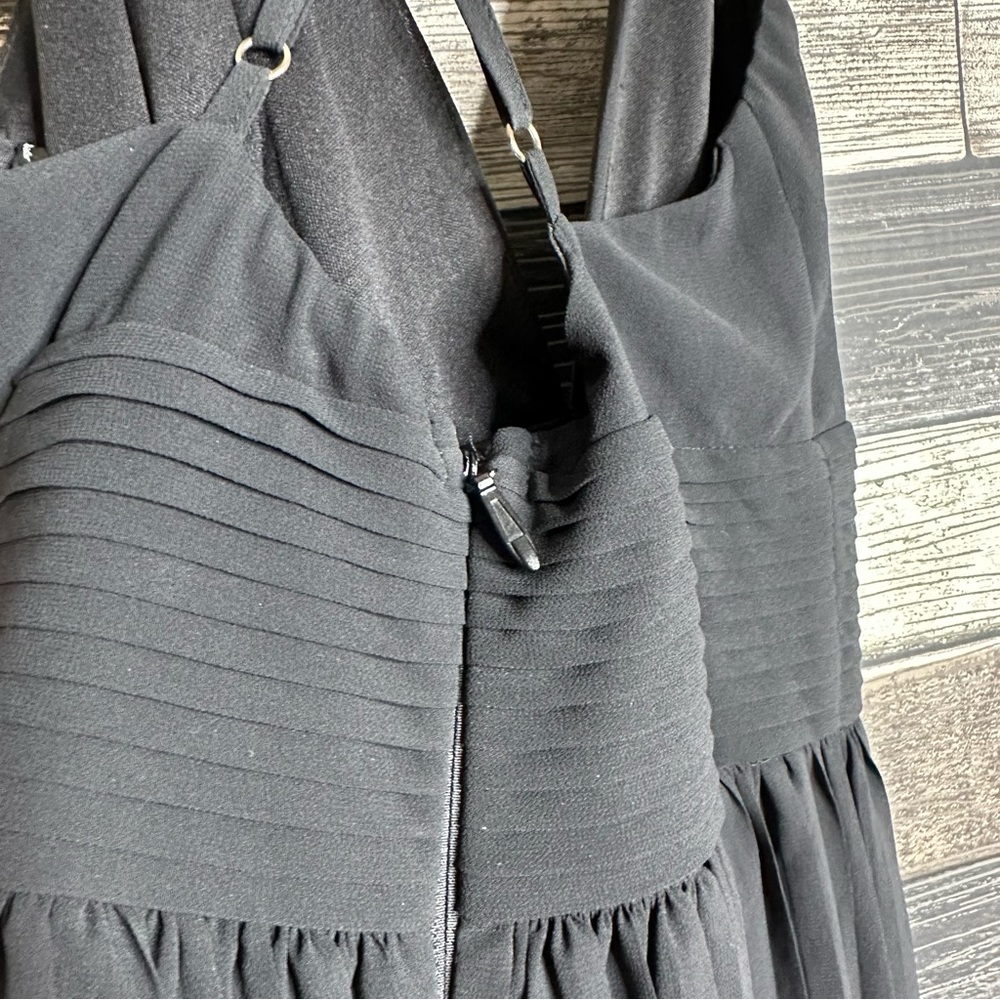 Lulus Dress Size Small Love Me To The Moon Black Pleated Midi Little Black - Picture 9 of 9